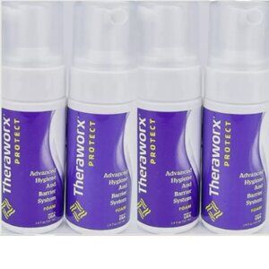 4 PACK Theraworx Protect Advanced Hygiene And Barrier System Foam 3.4oz